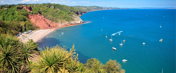 view over Babbacombe beach